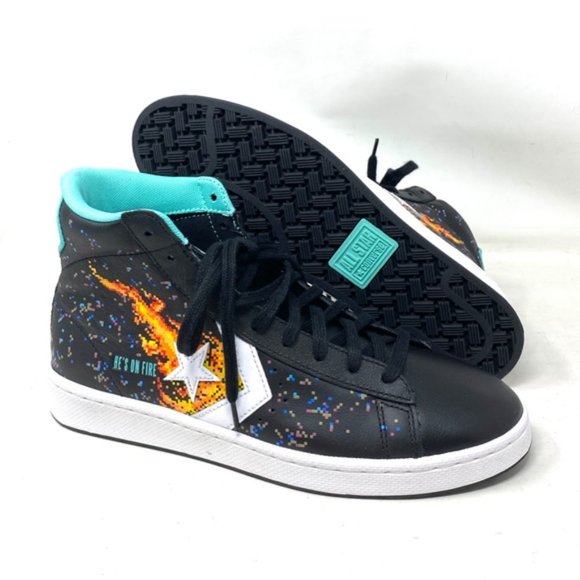 Converse Pro Leather Basketball High NBA Jam Shoes Black Men's Sneakers 171313C - Picture 11 of 11